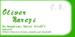 oliver marczi business card